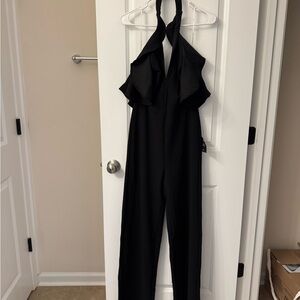 Lulu's Chic Black Ruffle Jumpsuit